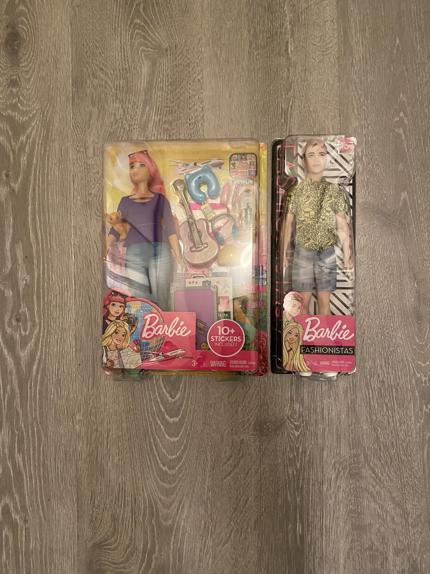 Barbie daisy doll travel& Ken bundle set