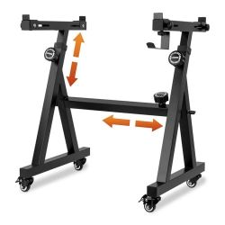 STRICH Piano Keyboard Stand Heavy Duty With Wheels and Stand Pads - Adjustable Portable Music Stand, Fits 54, 61, 88 Key Electric Pianos, Sturdy Music