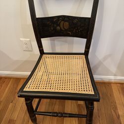 Antique  Chair with Wicker Seat