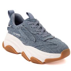 New in Box Steve Madden Denim Style Possession Platform Sneaker