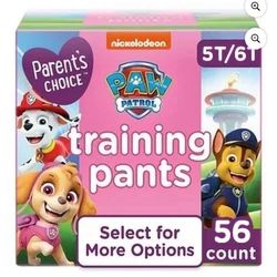 Parent's Choice Paw Patrol Training Pants for Girls, 5T/6T, 56 Count