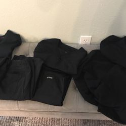 Black Scrub Sets Size XS 