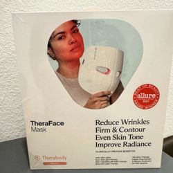 therabody theraface vibrating ant aging skincare led mask with 648 leds 