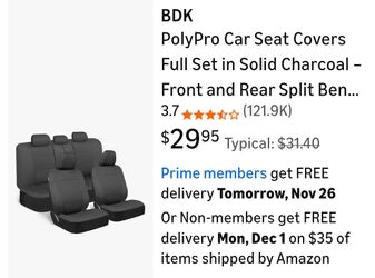 New cloth car seat covers UNIVERSAL FIT 2 front seat and rear Bench 
Brand new
$15 for 1 set
$25 for 2 sets

Cubreasiento para carro medida universal 