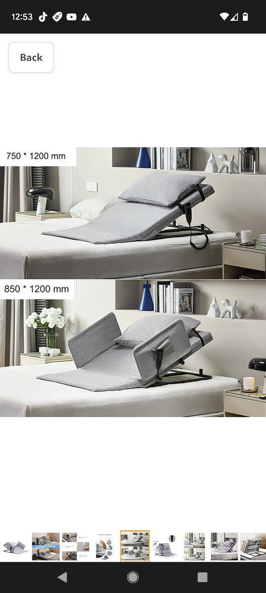 Skuehod Adjustable Power Lifting Bed Backrest for Disabled Injured Eld