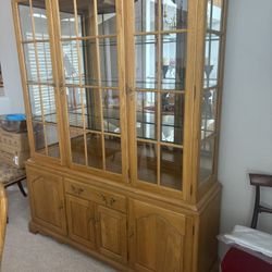 Oak China Hutch