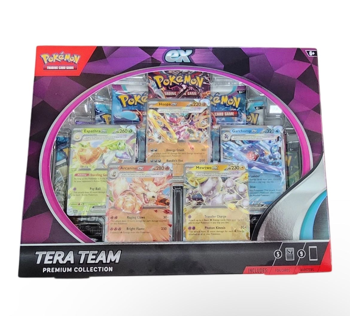 Tera Pokmon Ex Cards Pokmon TCG: Tera Team Premium Collection  Includes  5 Tera Pokmon Ex Foil Cards & 9 Booster Packs Pokemon Graded Cards