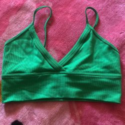 Green Crop Top