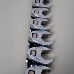 Sunex Tools 9710M 3/8-Inch Drive Metric Crowfoot Flare Nut Wrench Set,