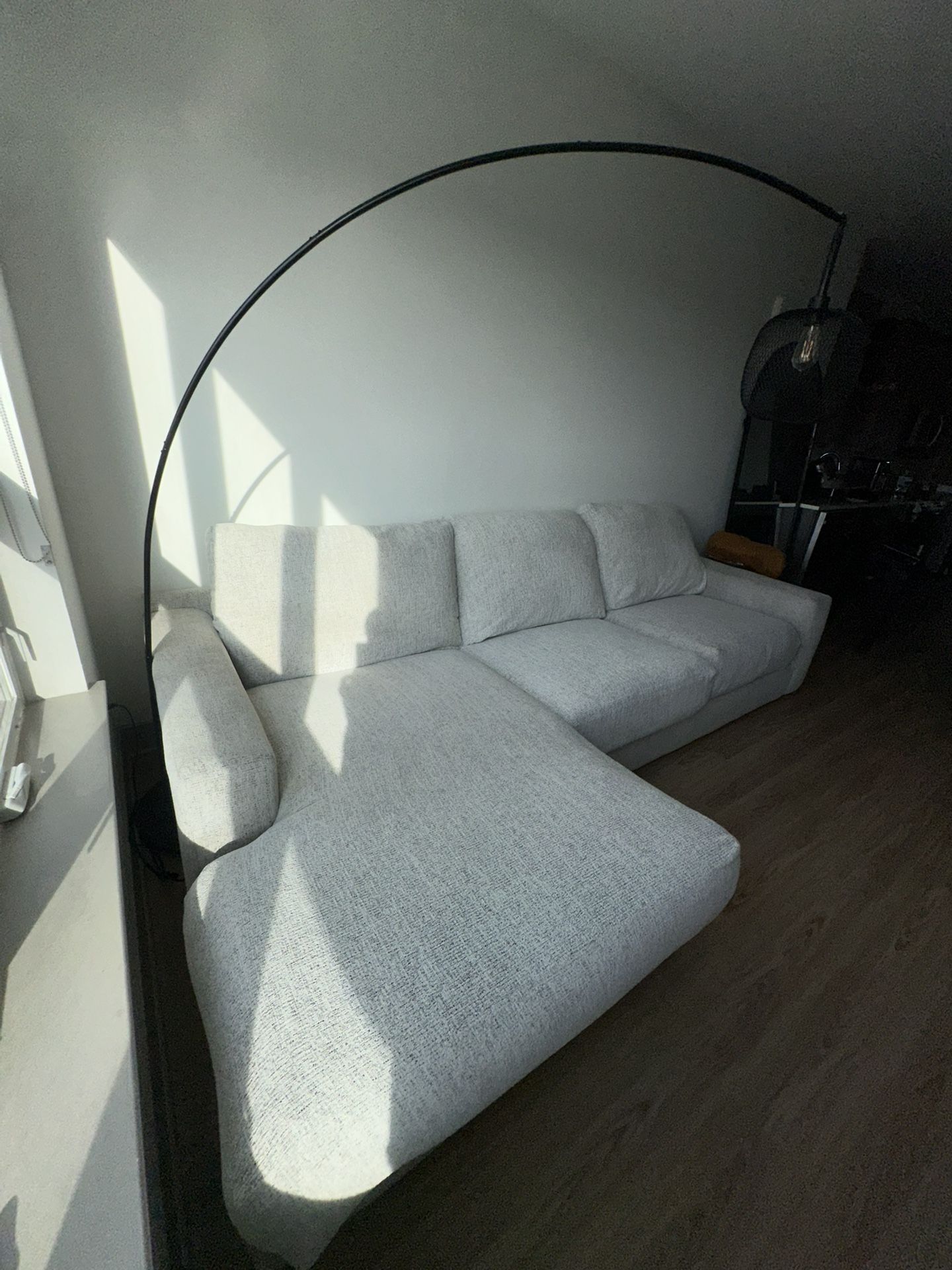 Light Grey 123” 2-piece Sectional