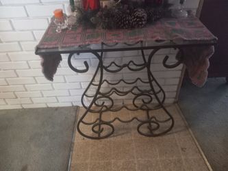 Glass Top Metal Table