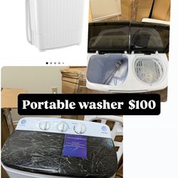 Portable washer with spin cycle