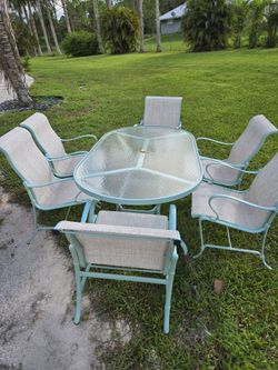 Patio Dining Set Table and 6 Chairs