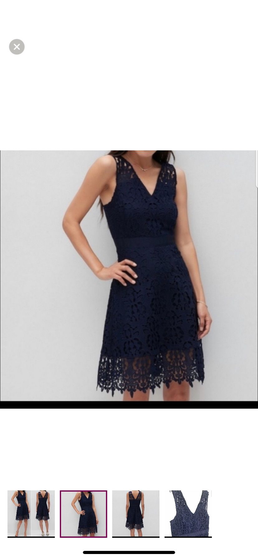 Brand New Woman’s Banana Republic brand Navy Blue Lace Dress Up For Sale