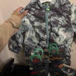 rain boots and jacket 