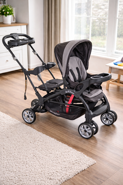 Baby Trend Sit N Stand Double Stroller – Toddler Seat + Standing Platform