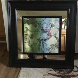 Wall Flower Print Mirror Design