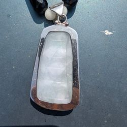 Jadeite Onyx Silver. White Gold 