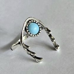 LUCKY  HORSEHOE TURQUOISE  FASHION SIZE 8 RING