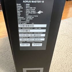 Aorus master 18 Rtx 5080 gaming laptop