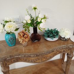 Artificial Flower And Plant Arrangements $15 Each $10 For The Orange Flower One