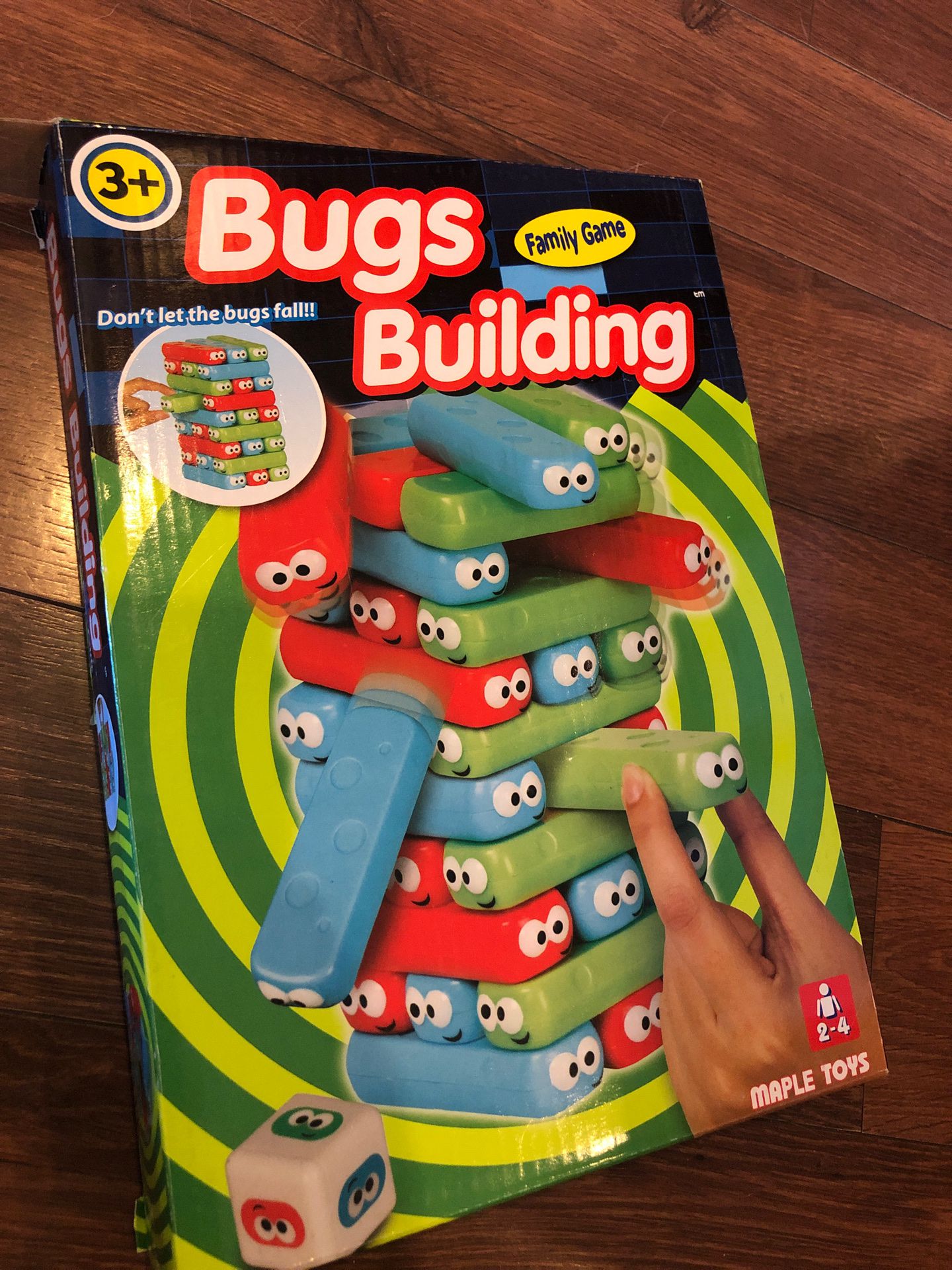 Bugs building game - kids version of Jenga - ages 3+ - 2 to 4 players