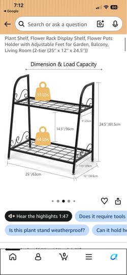 Brand new metal plant stand 30$