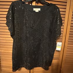 Michael Kors Black Elegant Blouse. Size M