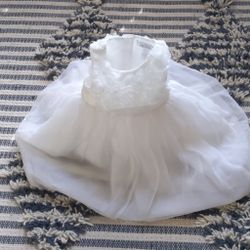 2T Janie and Jack Special Occasions White+cream silk organza tulle flower girl dress