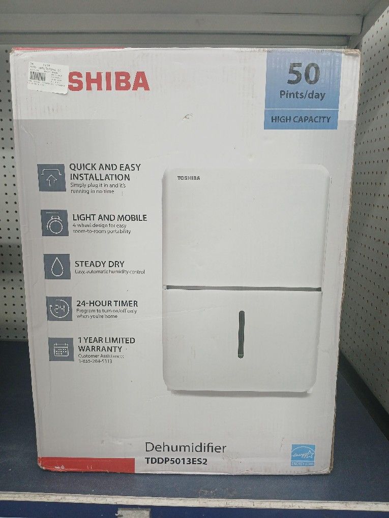 Toshiba Dehumidifier Model TDDP5013ES2