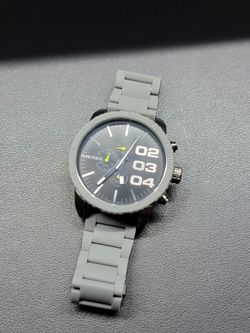 Diesel Chronograph Watch Gunmetal/ Grey Silicone Band