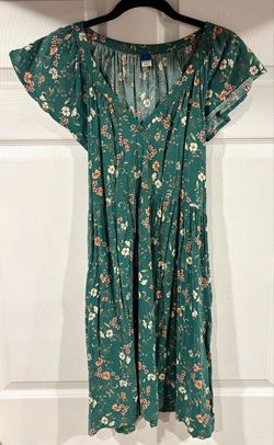 #90 Green Floral dress