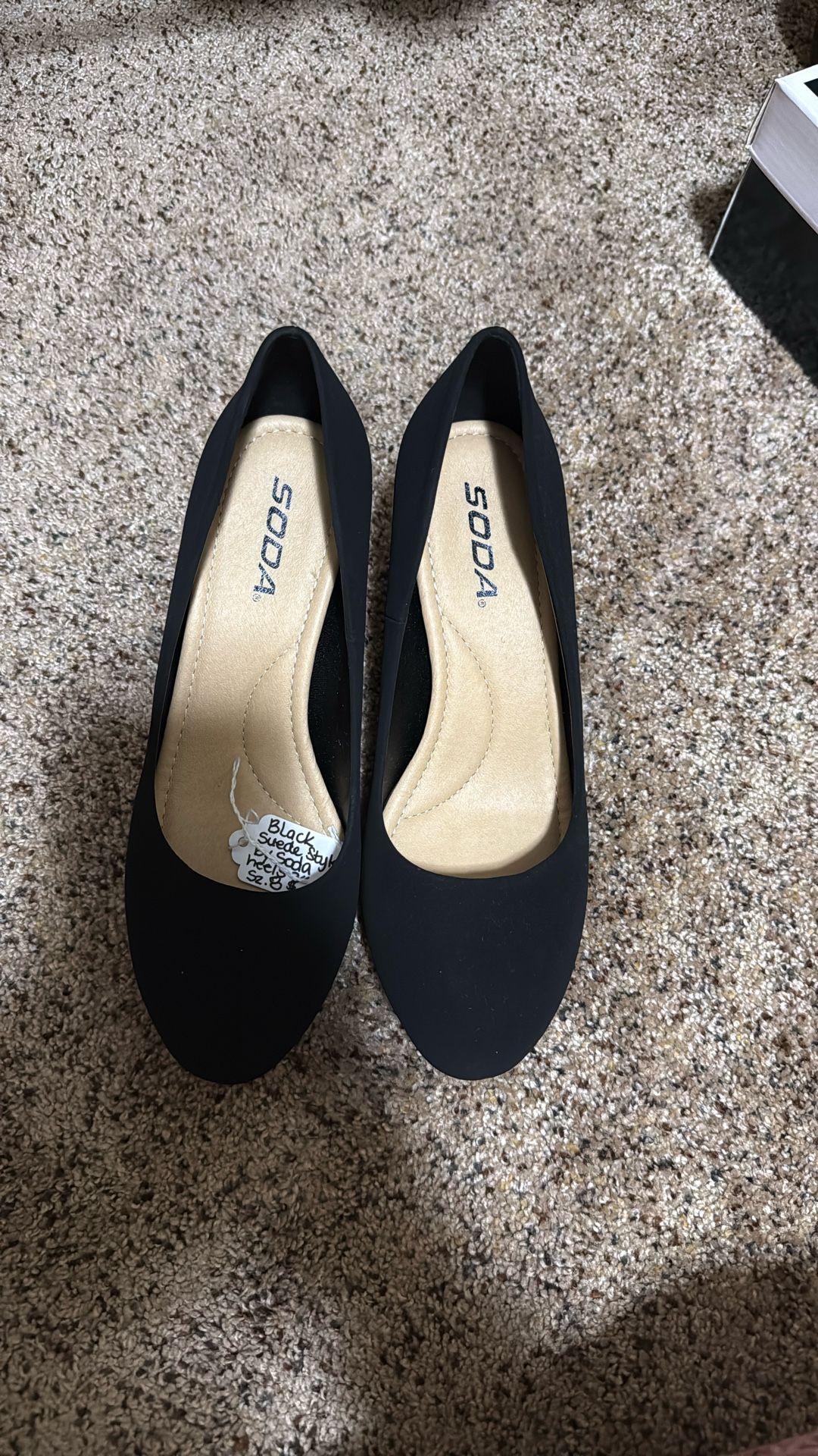 Black Suede Like Heels