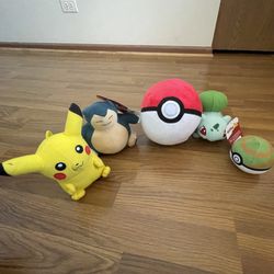 5pc Lot Pokémon Authentic Plushies New Good Condition And Quality Sleep Fun Toy Squishy Relax Stress Cute