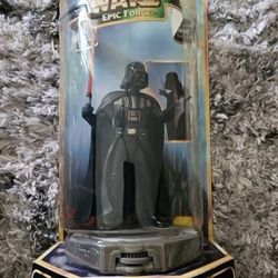 Star Wars Epic Force 97' Darth Vader Rotates 360° 1:12 Scale NIB Vtg 