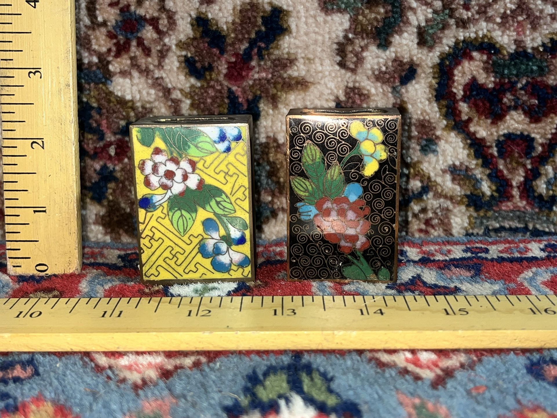 Antique Chinese Cloisonné Match Book Covers