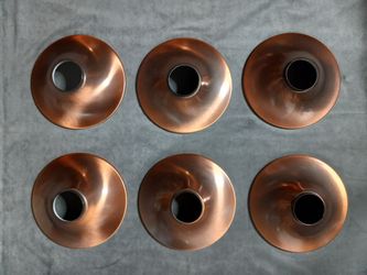 Vintage Copper finish Chimney Shades - Set Of 6