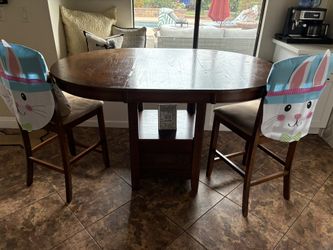Dining Table With 4 FAbric CHAirs & RECEIVE DISCOUNT THIS WEEKEND