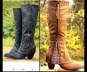 👢New Brown Boots Never Worn, Orthopedic Very Comfortable,  43 European size fits 9-9.5 USA size, tall Boots, suede material, knee  high tall boots. F