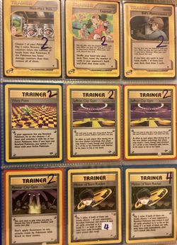 Vintage Rare/Uncommon Pokémon Trainer Cards