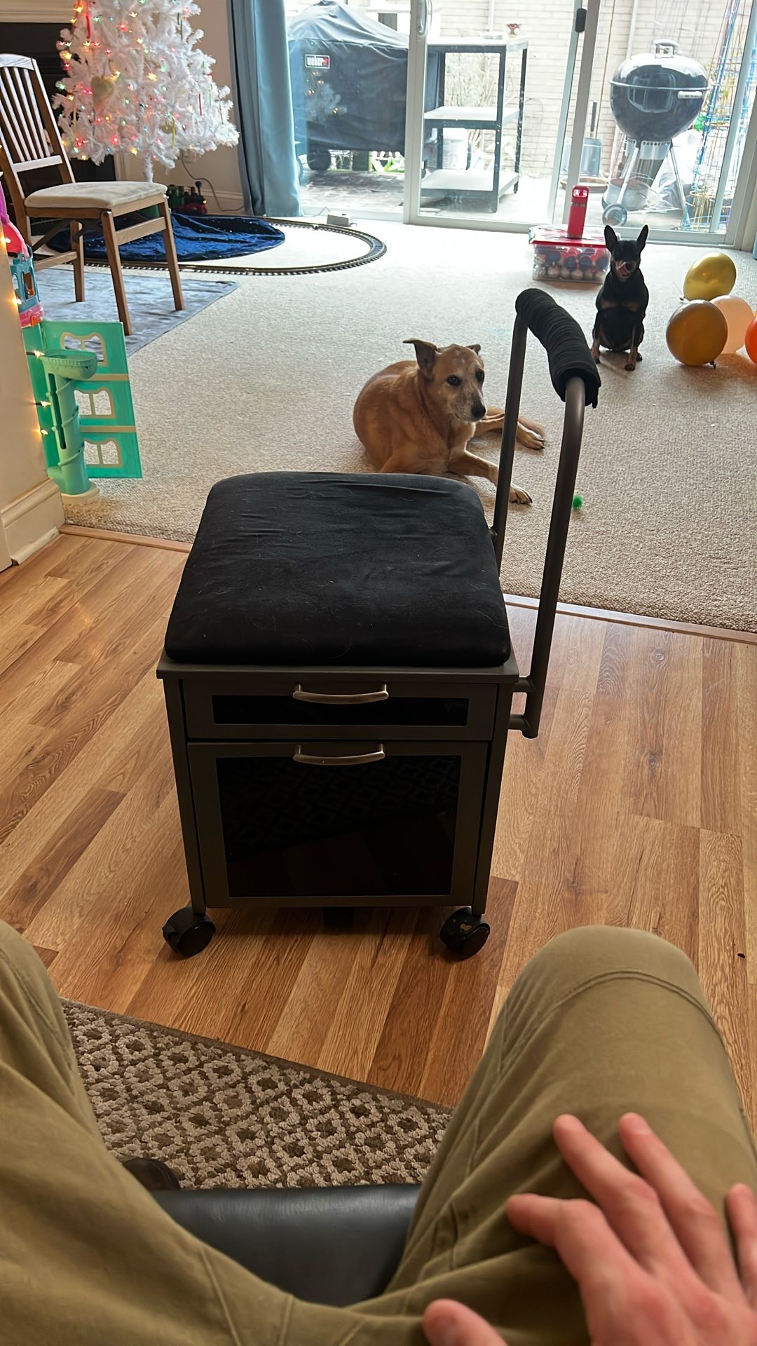 Roller Padded File Cabinet Seat