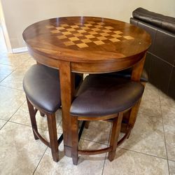 Chess Table W/ Stools