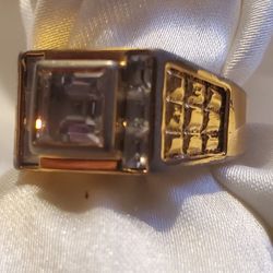 925 Gold Vermeil Cz Ring - 8