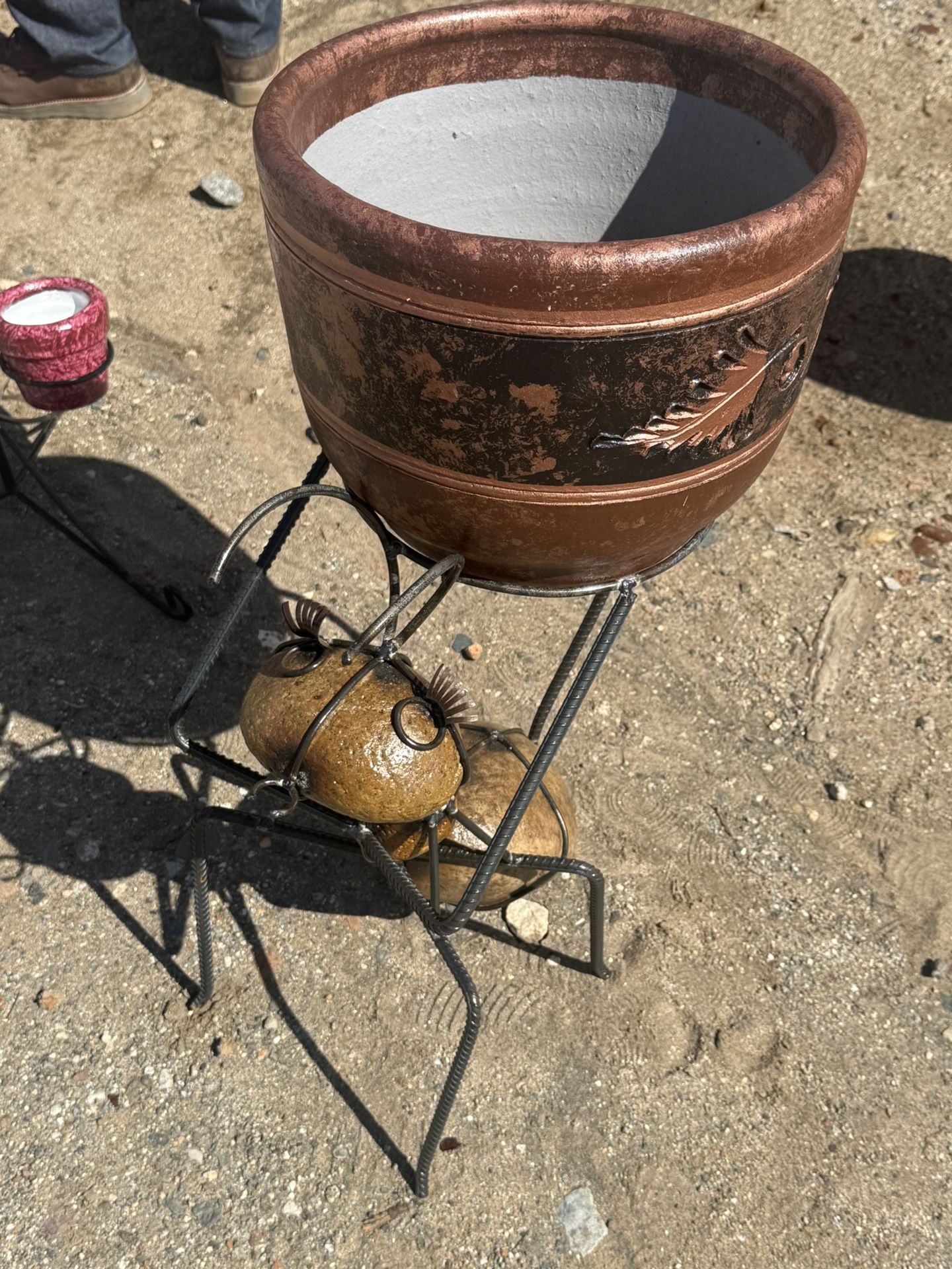 Clay Pot With Stand $60