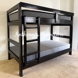 Twin Bunk Bed With Mattresses