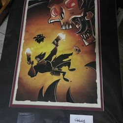 “Dr. Raven Darktalon Blood" laser cel from Penny Arcade 644 of 750 copy limited edition