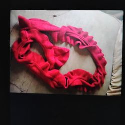 A Nice & Sexy Ruffled Red Women's Scarf 