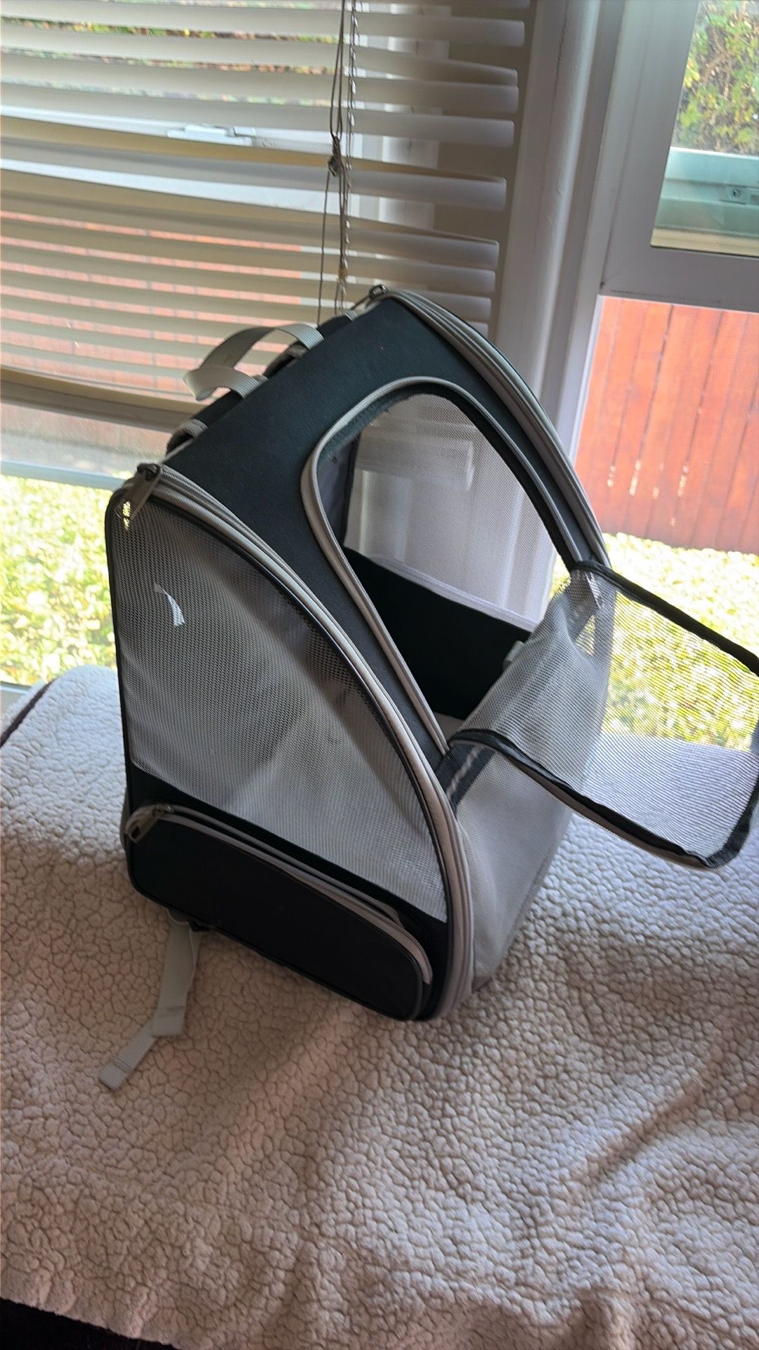 Pet travel backpack