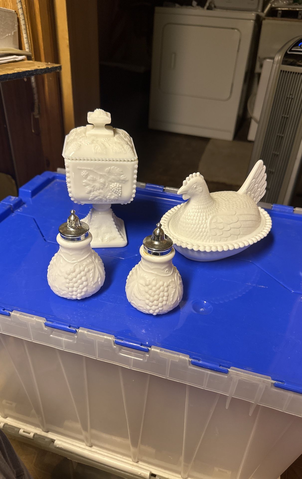 Milk Glass Collection- 3 Items