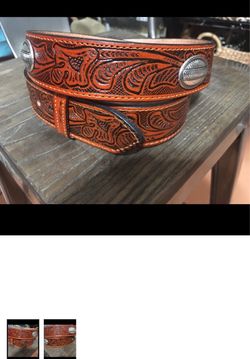 Conch belt handmade leather